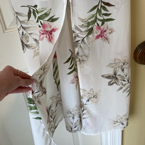 Pink flower sheer thin strap dress - Picture 5 of 11